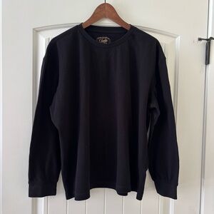 Jachs Black Waffle Long Sleeve Tee